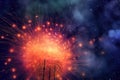 Colorful fireworks. Generative ai image. Royalty Free Stock Photo