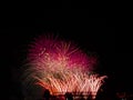 Colorful Fireworks at a Hanabi Festival in Tokyo, Japan