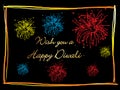 Colorful fireworks for happy deepawali