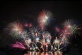 Colorful of fireworks in Happy New Year 2021 holiday festival