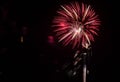 Colorful fireworks near water Royalty Free Stock Photo