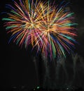 Colorful Fireworks in Night Sky Royalty Free Stock Photo