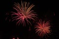 Colorful fireworks in the night sky