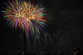 Colorful Fireworks in Night Sky Royalty Free Stock Photo
