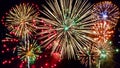Fireworks in Night Sky Royalty Free Stock Photo