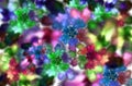Colorful Fireworks In Pastel Colors Overlap Each Other. Festive Abstract Fractal Background. 3D Rendering.