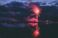 Annual Every year Firework show in the Glacier lagoon Iceland