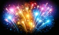 Colorful Fireworks. Vector Royalty Free Stock Photo