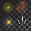 Colorful fireworks vector Royalty Free Stock Photo