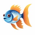 Colorful fish cartoon guppy white platinum yellow carp fish blue fighter fish price clownfish colors jesus fish vector