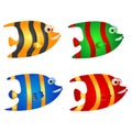 Colorful fish cartoon with smile Royalty Free Stock Photo