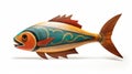 Colorful Fish Sculpture Hopi Art Inspired Wood Carving