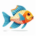 Colorful fish tank mahi mahi vector blues aquarium tricolor oranda goldfish guppy vector yellow fighter fish