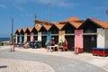 Colorful fishermen houses in Vila Cha Porto, Portugal