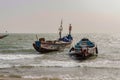 Colorful fishing boat in Banjul