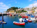 Colorful fishing boats in Luarca, Asturias, Spain Royalty Free Stock Photo