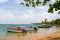 Colorful fishing boats in Tartane, Presqu`ile de la Caravelle, M