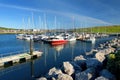 Colorful fishing boats and yachts at the harbor of Dingle town on the West Atlantic coast of Ireland. Royalty Free Stock Photo