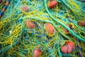 Colorful fishing net, format filling background Royalty Free Stock Photo