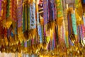 Colorful flag in the temple during the Thai festival, Chinag Mai Thailand.