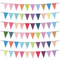 Colorful flags and bunting garlands for decoration Royalty Free Stock Photo