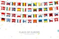 Garlands flags of different countries of europe