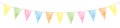 triangular colorful flags garland