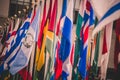 Colorful flags of various countries of the world Royalty Free Stock Photo