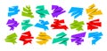 Colorful flat abstract message chat banner design set