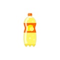 Colorful flat lemon lemonade icon.