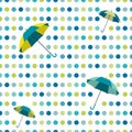 Colorful flat repeat wall paper polka dot design.