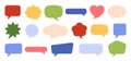 Colorful Flat Speech Bubble Vector Set Royalty Free Stock Photo