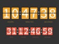 Colorful flip countdown timer, hourly schedule