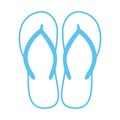 Colorful flip flops. Beach slippers. Sandals. Vector icon isolated on white Royalty Free Stock Photo