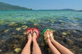 Colorful flipflop sandals on Koh Hin Nham