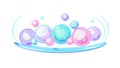 Colorful Floating Bubbles Water Sphere Playful Aqua Element, vector design Generative AI Royalty Free Stock Photo