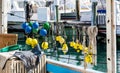 Colorful Floats on Railing Royalty Free Stock Photo