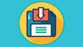 Colorful floppy disk icon, retro data storage symbol vector design Generative AI