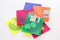 Colorful floppy disk on white background Royalty Free Stock Photo