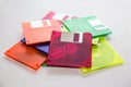 Colorful floppy disk on white background Royalty Free Stock Photo