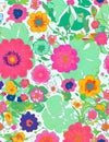 Colorful Floral Design Abstract Clipart