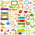 Colorful floral banner jumbo collection Royalty Free Stock Photo