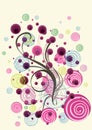 Colorful floral doodles