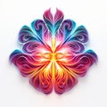 Colorful Floral Flower Striking Symmetrical Patterns And Multi-layered Forms