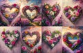a colorful floral heart spring mothers day fresh beautiful holiday hearts blossom wedding holidays flower garden bloom hydrangea