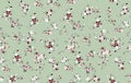 Colorful floral pattern. Seamless little flowers for fabric print. Fashion figures. - illustration