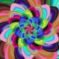 Colorful floral spiral fractal design background Royalty Free Stock Photo
