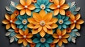 a colorful flower arrangement made out of paper flowers