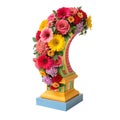 a colorful flower arrangement on a pedestal Royalty Free Stock Photo