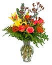 Colorful flower bouquet arrangement in vase Royalty Free Stock Photo